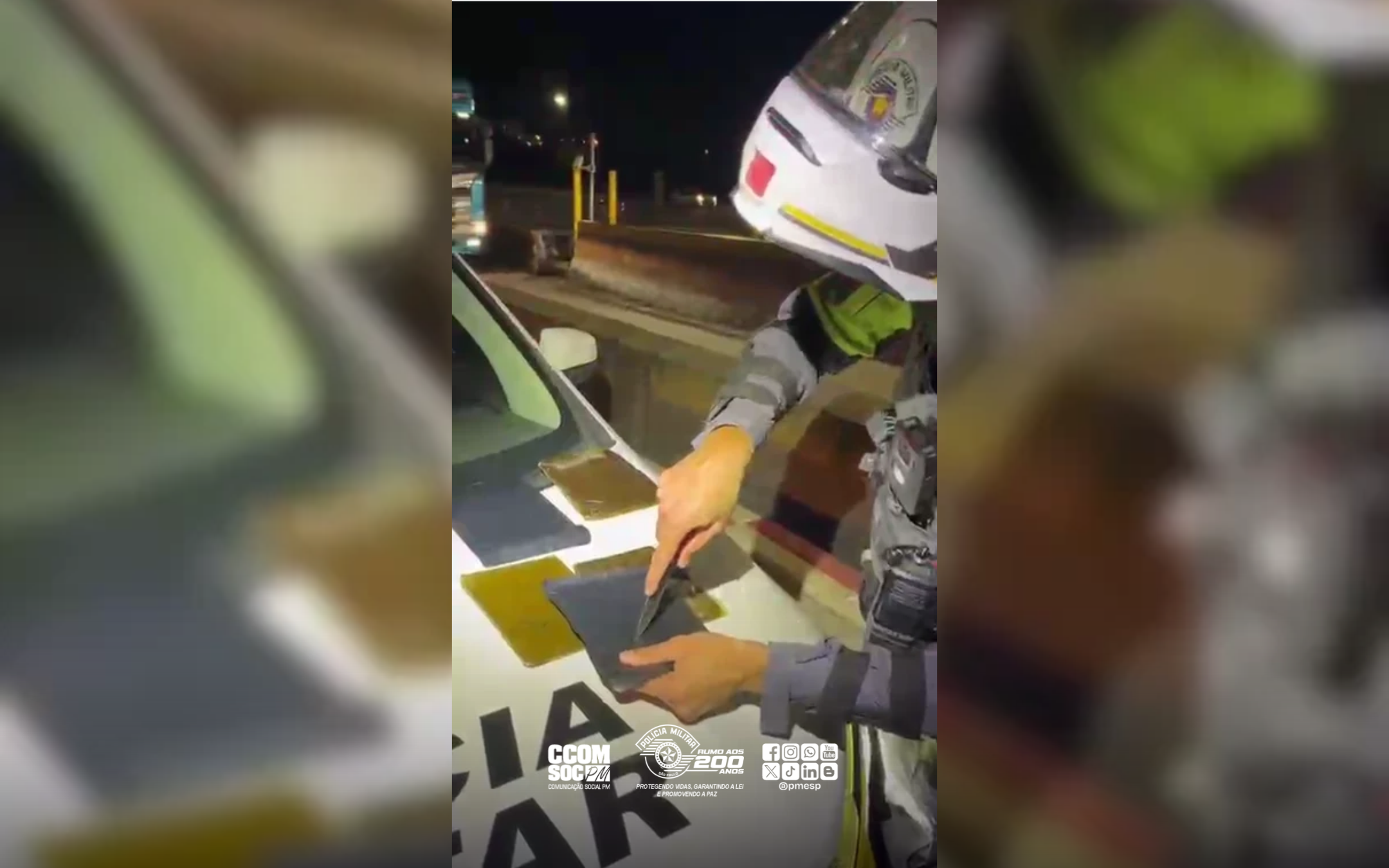 PM Rodoviária prende motociclista que transportava pacotes com ice no Rodoanel