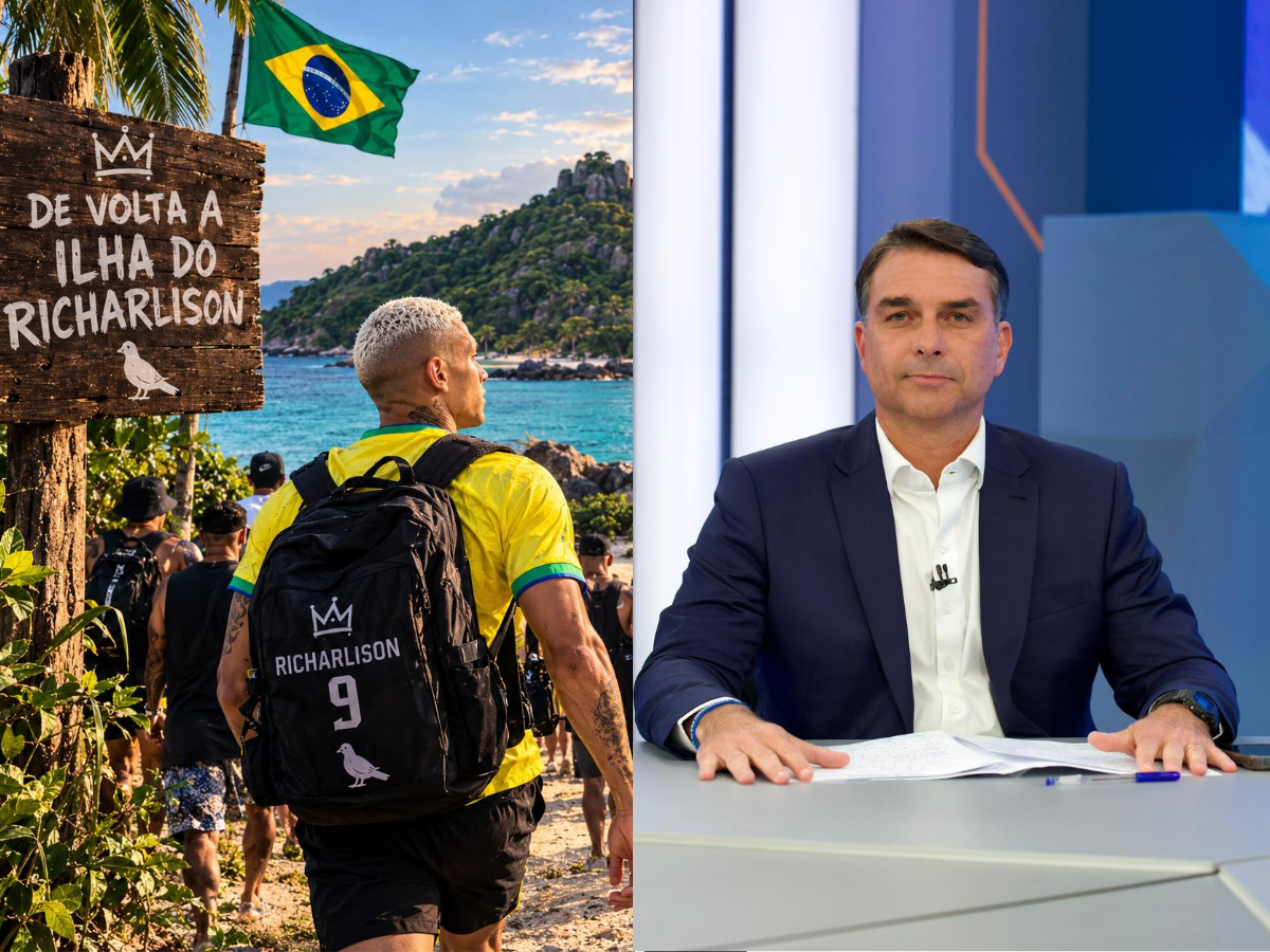 Richarlison ironiza fuga de Flávio Bolsonaro para os EUA, e Neymar alfineta: “Lê o contrato”