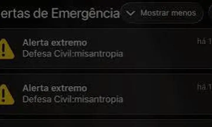 Alerta extremo da Defesa Civil com termo “misantropia” assusta brasileiros