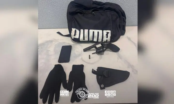 BAEP prende criminoso envolvido em roubo violento e apreende arma utilizada no crime em Ribeirão Preto/SP