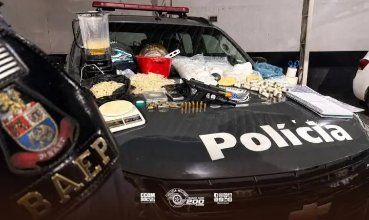 BAEP prende traficante com mais de 5 kg de cocaína e arma de fogo em Pindamonhangaba