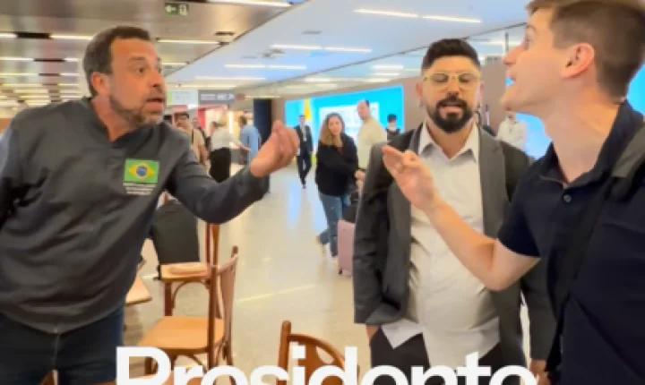Boulos e Lucas Pavanato protagonizam bate-boca em aeroporto com ataques e provocações; veja vídeo!