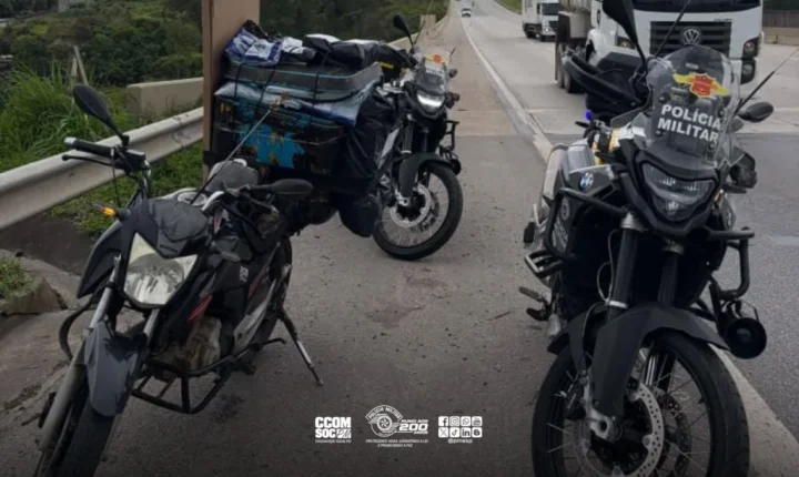 Chassi revela moto furtada e PM Rodoviária prende homem no Rodoanel, em SP