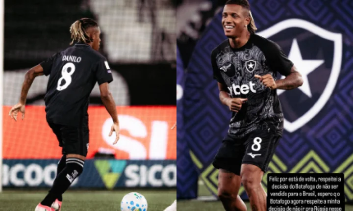 Danilo faz cobrança ao Botafogo após clube negar venda ao Palmeiras