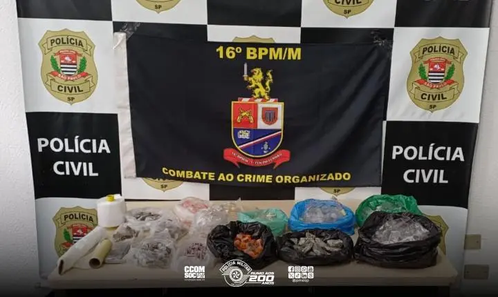 Drogas escondidas em tonel são apreendidas pela PM