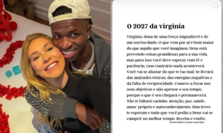Em dia de briga com Vini Jr., Virginia repostou sobre “se livrar de falta de reciprocidade”