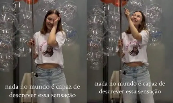Neta de Carlos Alberto de Nóbrega se emociona ao concluir tratamento de quimioterapia