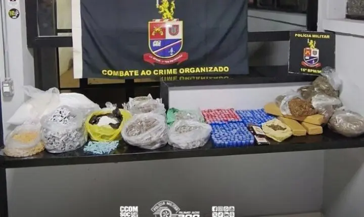 Força Tática e ROCAM apreendem mais de 15 kg de drogas em imóvel em Campo Limpo