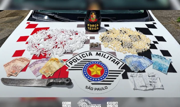 Força Tática prende homem por tráfico de drogas em Aparecida