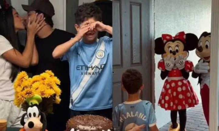 Gabriela Versiani faz surpresa para filho de Huff com Marília Mendonça na Disney