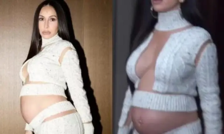 Grávida, Sabrina Sato exibe barrigão em vestido ousado durante viagem a Paris