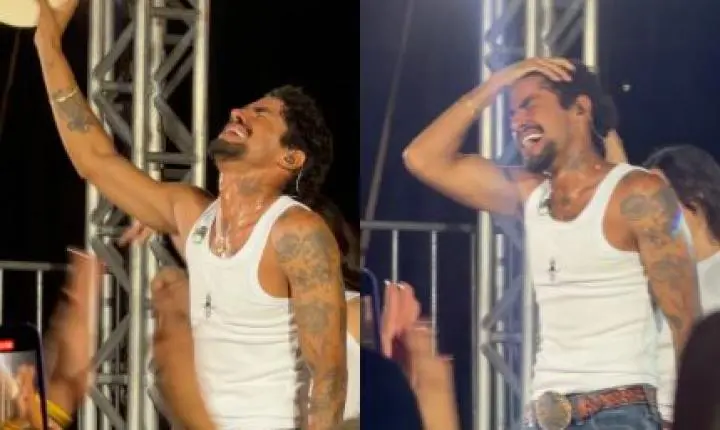Jeninho desaba em lágrimas e agradece a Deus durante gravação de seu 1º DVD em Barretos