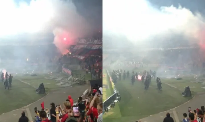 Confronto entre Flamengo e Independiente Medellín é suspenso devido a protesto violento de torcedores
