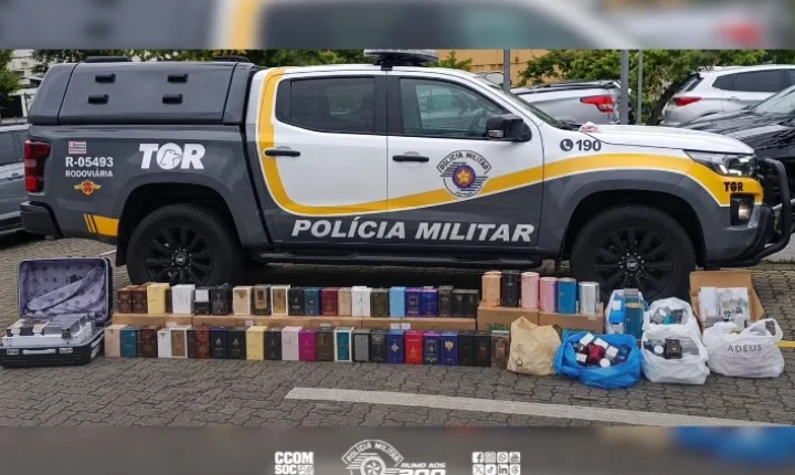 Mais de 300 perfumes sem documentação fiscal são apreendidos na região de Araçariguama