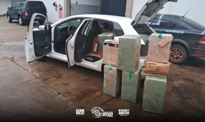 Mercadoria contrabandeada é apreendida pela PM após acompanhamento que durou 25km no interior de SP