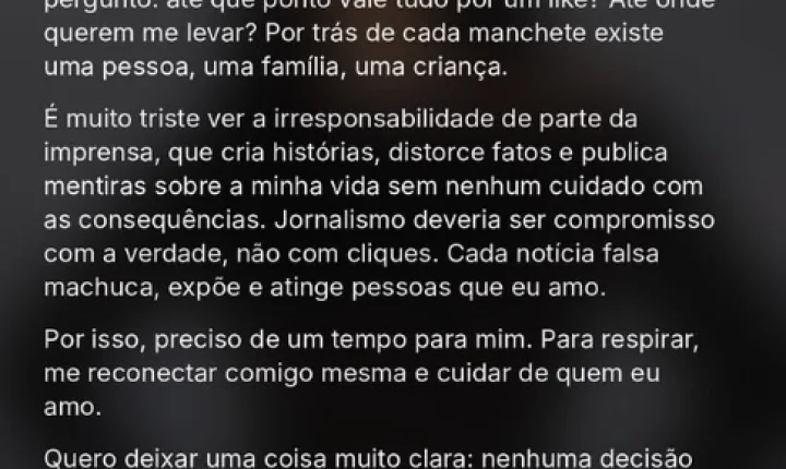 Namorada de Belo se pronuncia após polêmicas na relação: “Respeitem o meu momento”