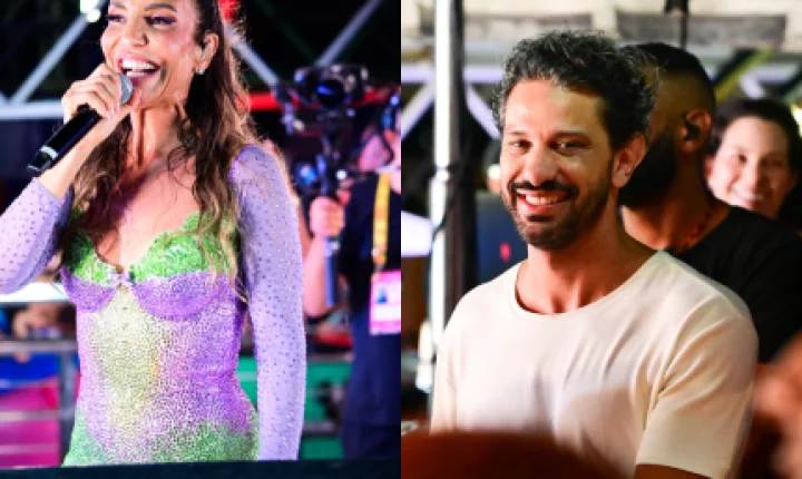 Namorado de Ivete Sangalo, Thiago Maia acompanha a cantora durante festival