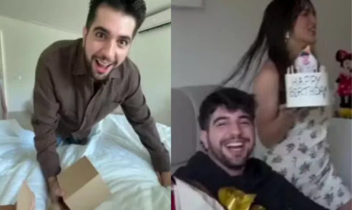 Nattan ganha presente luxuoso de Rafa Kalimann e brinca: “Aqui tu deu aula”