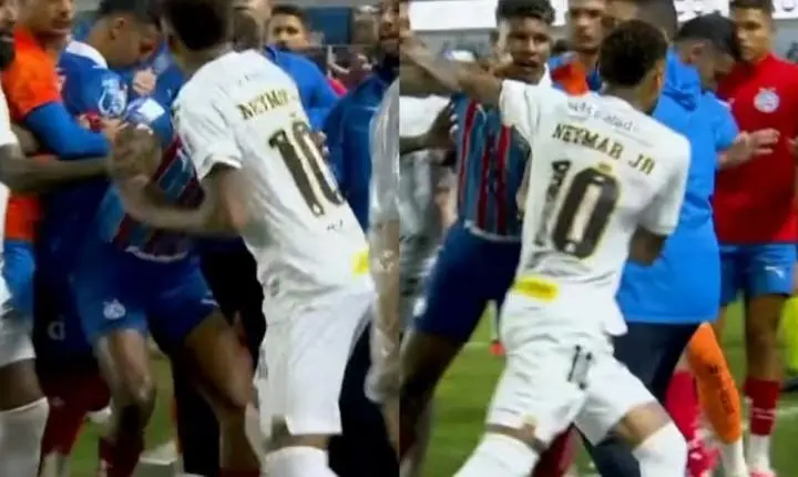 Neymar se desentende com Rodrigo Nestor, é expulso e ameaça procurar rival após jogo