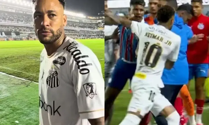 Neymar se revolta com Rodrigo Nestor após expulsão: “Foi muito safado”