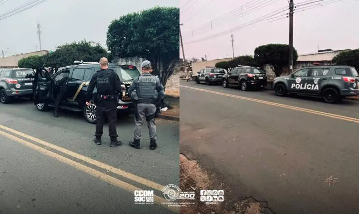 PM apoia PF em operação contra organização criminosa no interior de São Paulo