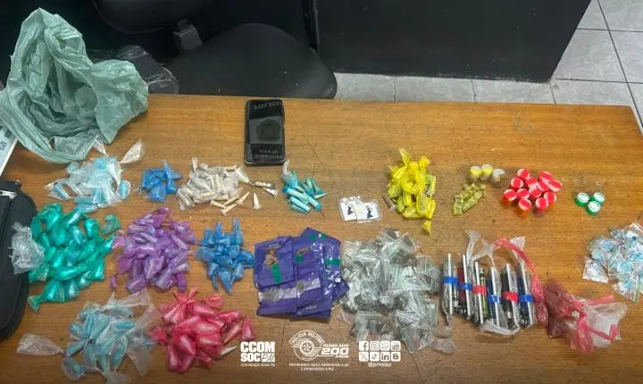 PM prende traficante após acompanhamento a pé e apreende mais de 300 porções de drogas em Suzano