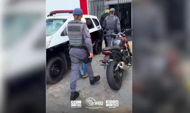 PM recupera motocicleta roubada e prende homem em flagrante