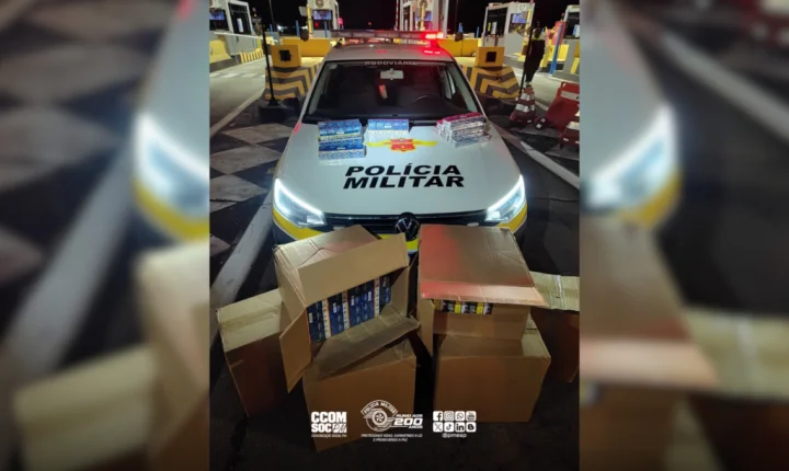 PM Rodoviária apreende 3,5 mil maços de cigarros sem nota em São José dos Campos