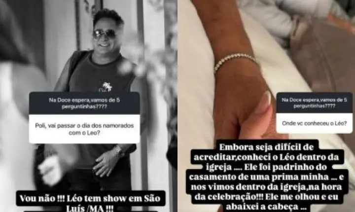 Poliana Rocha passa Dia dos Namorados longe de Leonardo e recebe declaração do cantor