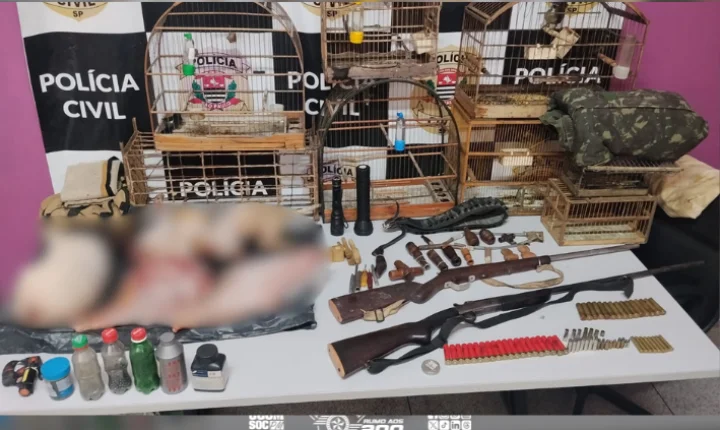 Polícia Ambiental apreende armas e carne de caça em Jacupiranga
