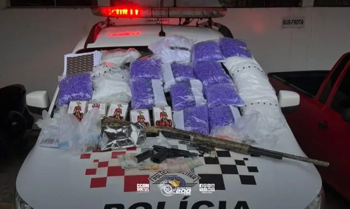 Polícia Militar realiza grande apreensão de armas e drogas em Limeira