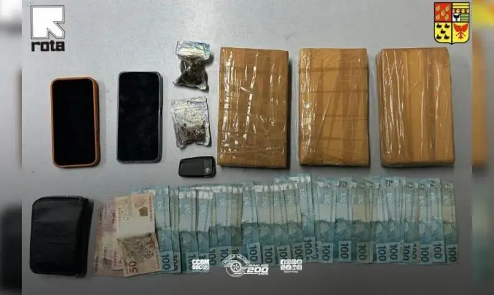 Polícia Militar apreende drogas e dinheiro em abordagem na Rodovia dos Imigrantes