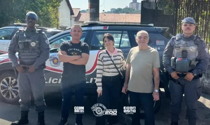 Polícia Militar localiza idoso desaparecido e o reencontra com a família na Zona Sul da Capital