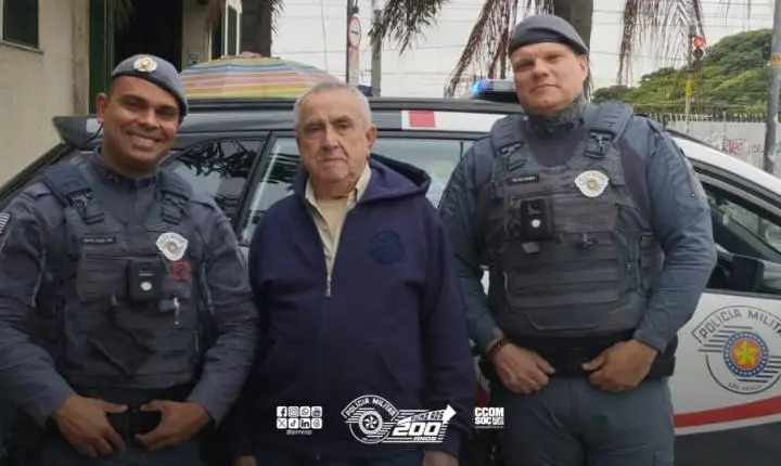 Polícia Militar encontra idoso desaparecido na Lapa com auxílio do COPOM