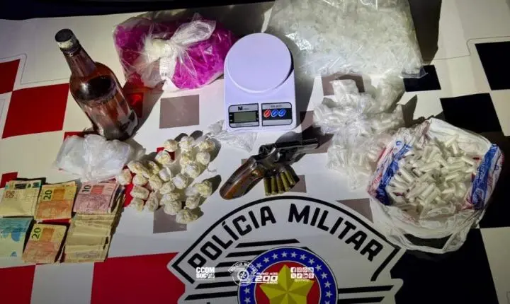 Polícia Militar de Jacareí prende suspeito por posse ilegal de arma e tráfico de drogas