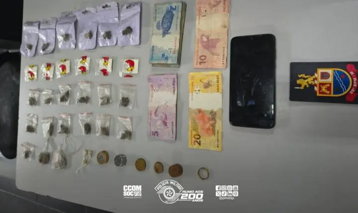 Polícia Militar prende criminoso por tráfico de drogas durante patrulhamento em Barueri/SP