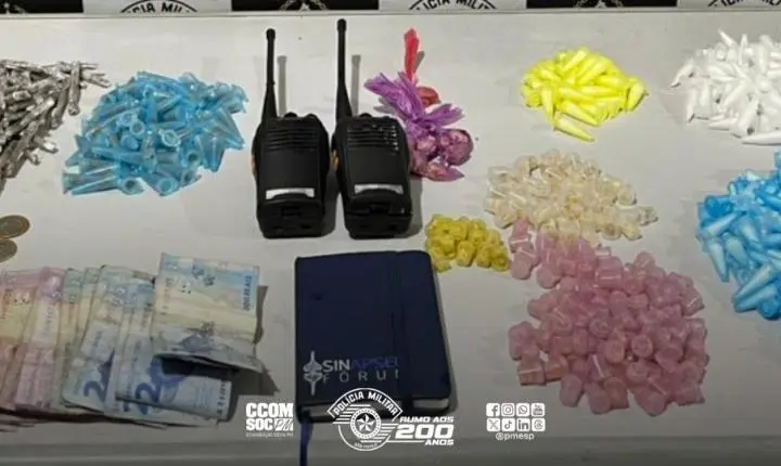 Polícia Militar prende homem por tráfico de drogas em São Vicente