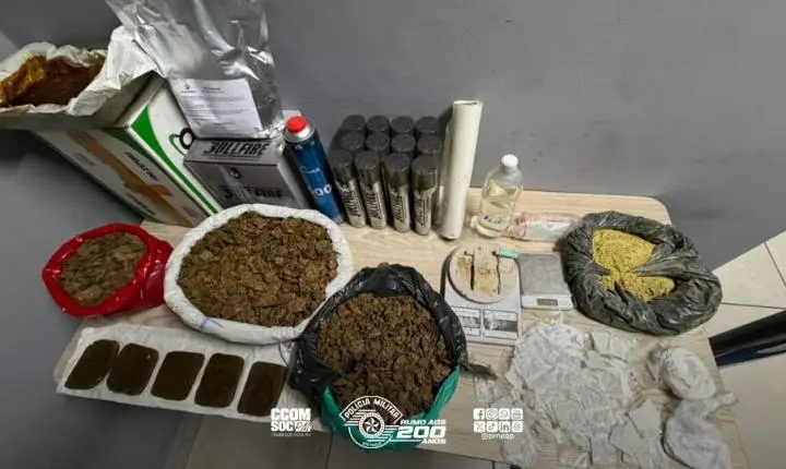 Polícia Militar prende dois criminosos e apreende grande quantidade de drogas na zona norte da capital