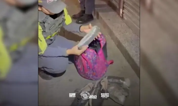 Mulher é detida por tráfico de drogas após PM encontrar 2,5 kg de haxixe em ônibus