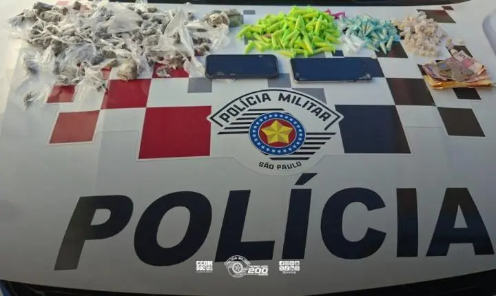 Polícia Militar detém trio por tráfico de entorpecentes em Cachoeira Paulista (SP)