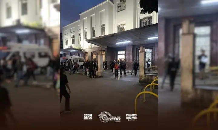 Polícia Militar reforça policiamento nas estações da CPTM durante paralisação dos trens.