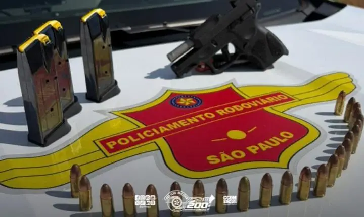 Motorista é detido pela Polícia Rodoviária com arma ilegal em Monte Aprazível