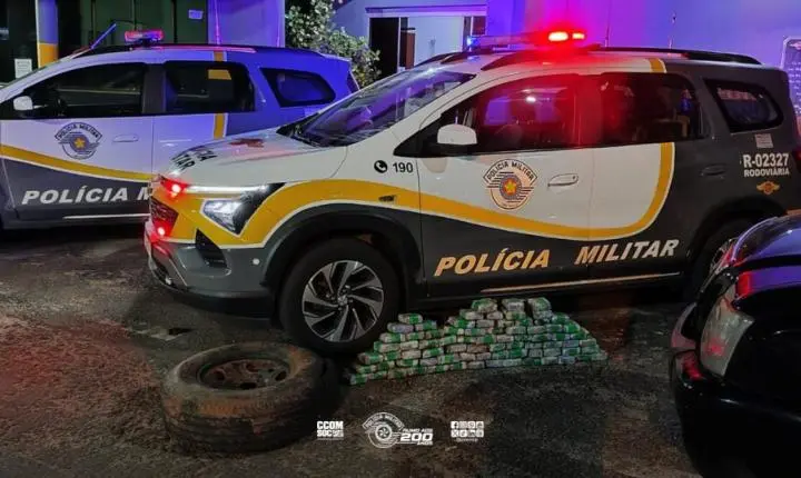 Polícia rodoviária apreende mais de 22 kg de maconha em estepe