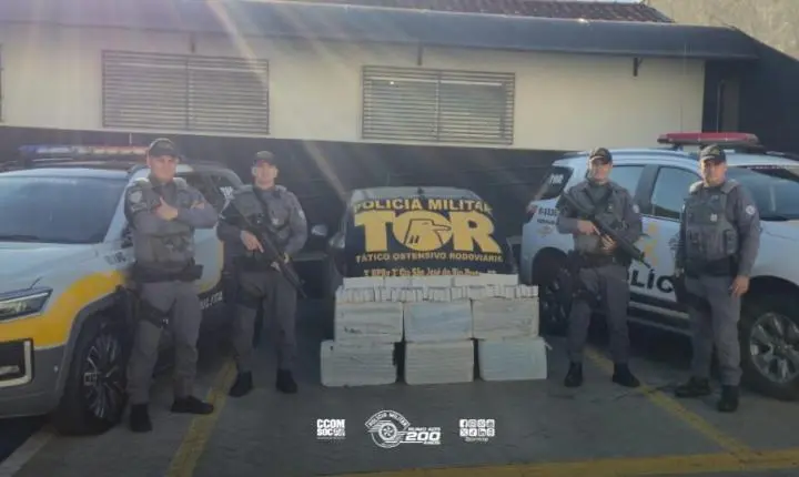 Polícia Rodoviária confisca mais de 200 quilos de maconha na Washington Luís