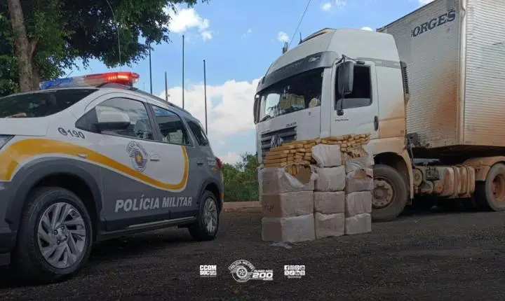 Policiamento Rodoviário apreende mais de 440 quilos de maconha em Palmital