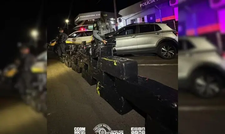 Quase meia tonelada de maconha é apreendida durante Operação Impacto em Ourinhos  