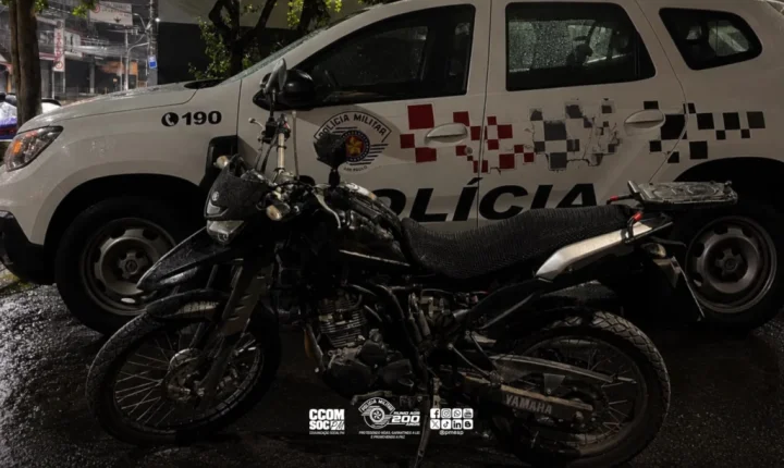 Rastreamento de moto furtada leva PM a prender criminoso em flagrante em Itaquaquecetuba