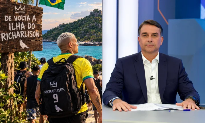 Richarlison ironiza fuga de Flávio Bolsonaro para os EUA, e Neymar alfineta: “Lê o contrato”