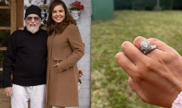 Romântico! Carlos Alberto de Nóbrega presenteia esposa com anel de diamantes