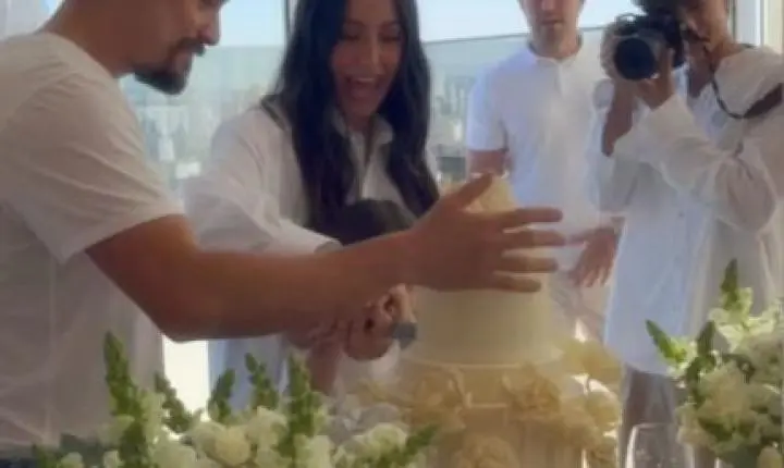 Sabrina Sato e Nicolas Prattes fazem chá revelação para família em casa